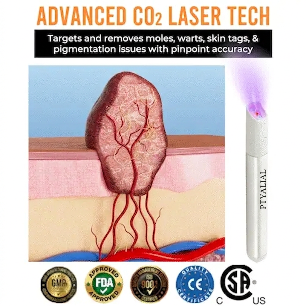 ✨Ptyalial™ All-in-One CO₂ Laser Eraser Pen | Removes Moles, Warts, Skin Flaws & Pigmentation
