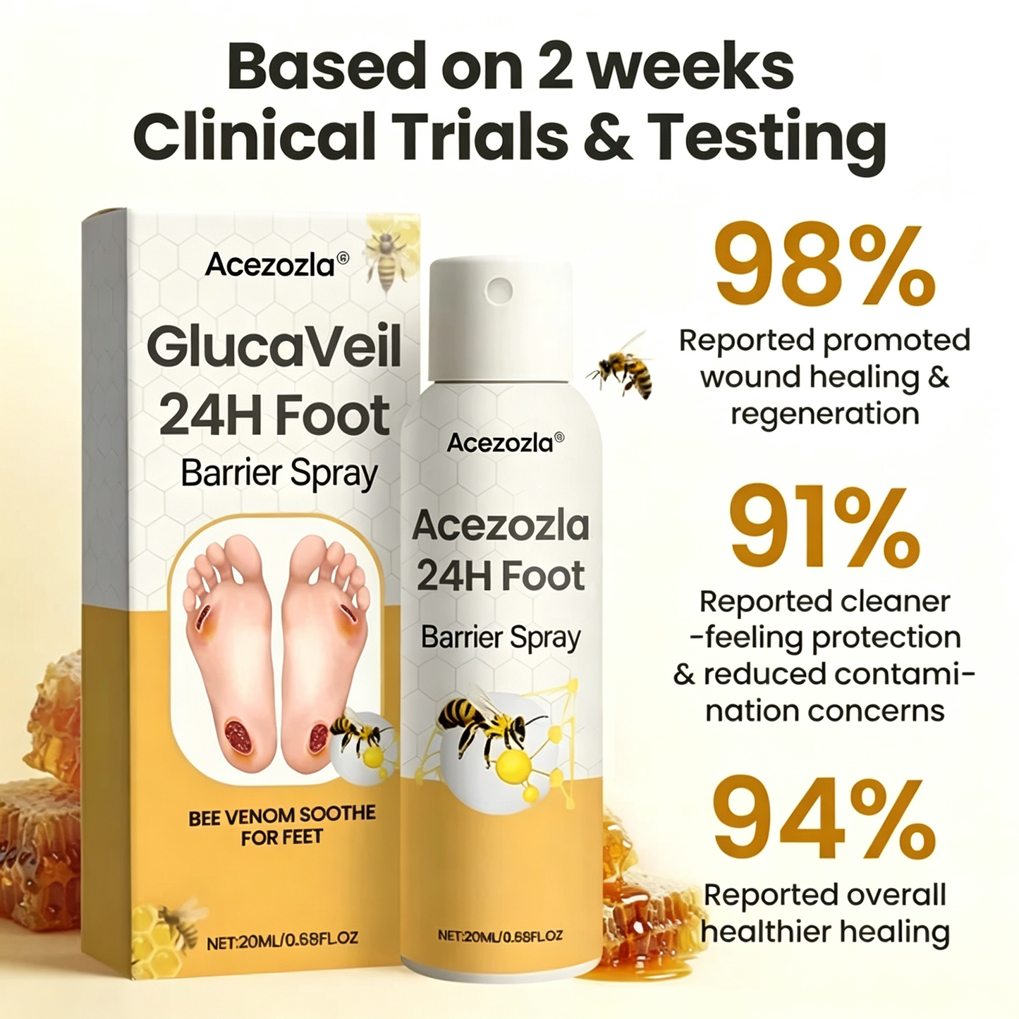 Acezozla® GlucaVeil 24H Foot Barrier Spray