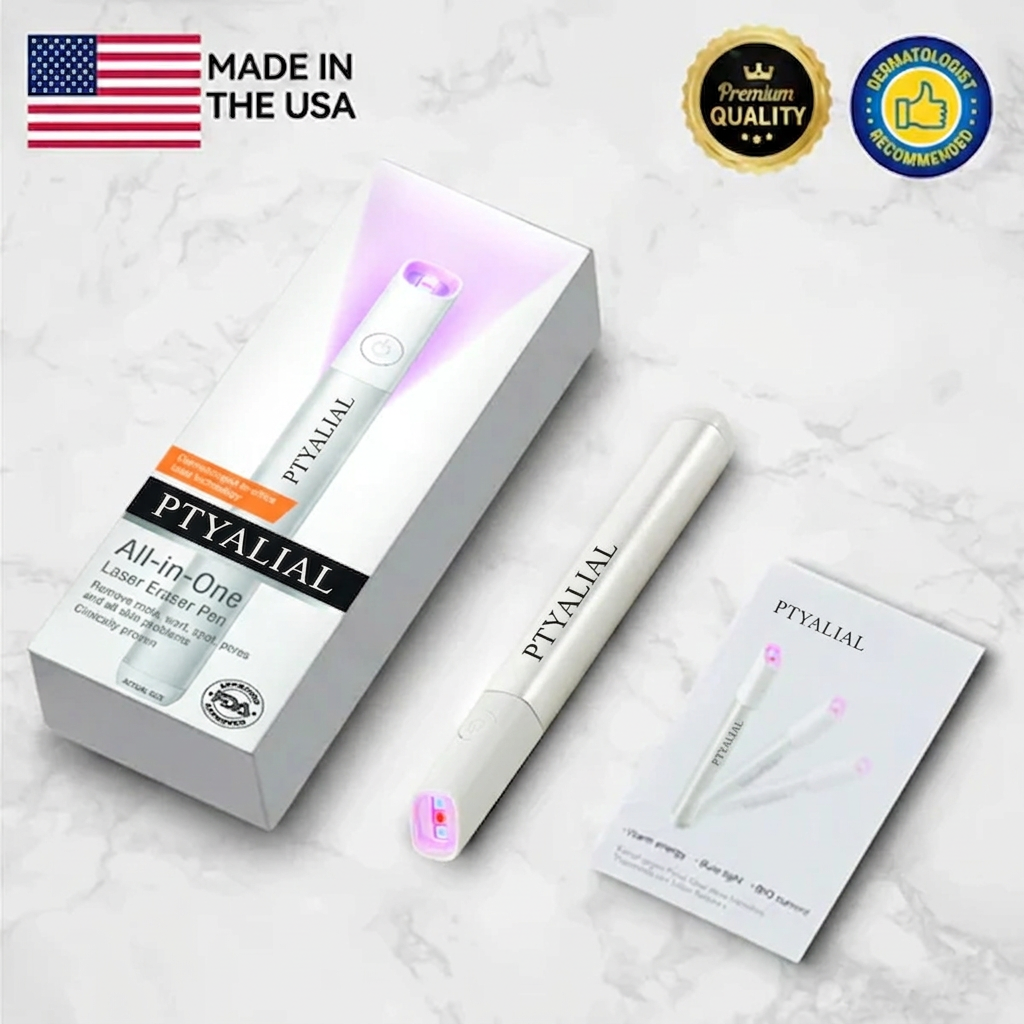 ✨Ptyalial™ All-in-One CO₂ Laser Eraser Pen | Removes Moles, Warts, Skin Flaws & Pigmentation